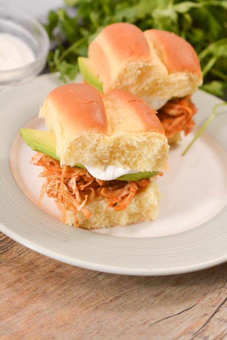 Mexican Chicken and Avocado Sliders