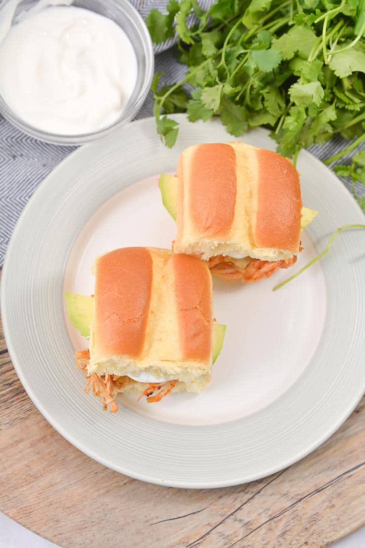 Mexican Chicken And Avocado Sliders