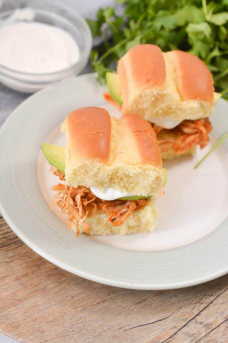 Mexican Chicken And Avocado Sliders