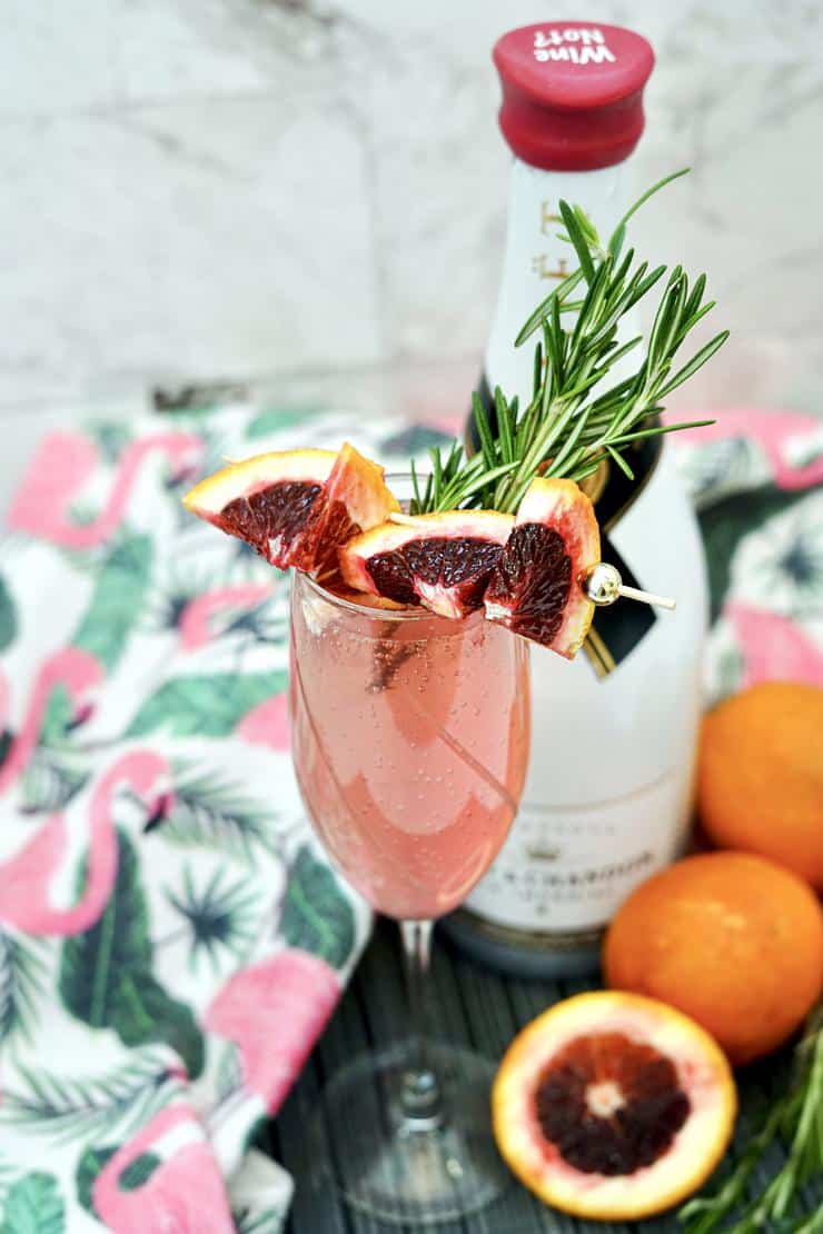 Alcoholic Drinks – BEST Blood Orange Mimosa Cocktail Recipe – Easy and Simple Champagne Mixed Drink