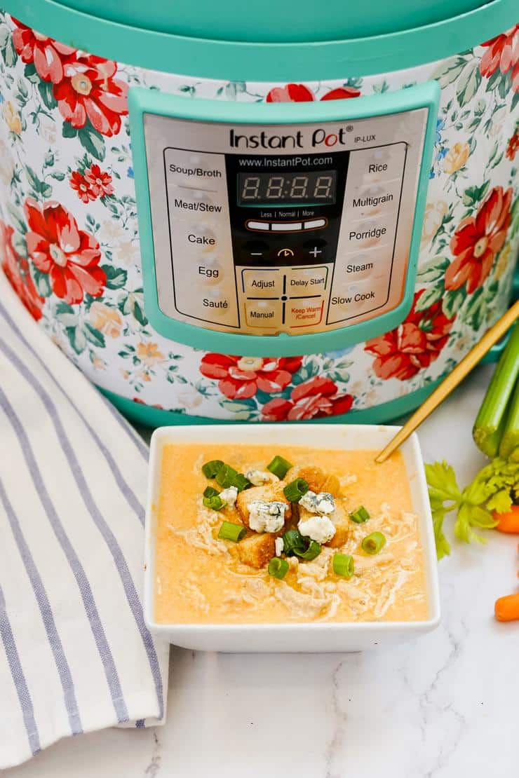 Instant Pot Buffalo Chicken Soup - Easy Meal Recipe - Dinner - Lunch