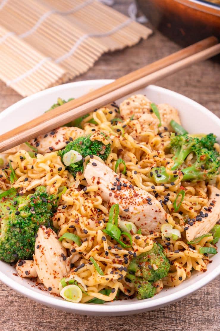Ramen Noodle Chicken And Broccoli Stir Fry - Easy Meal Recipe - Dinner - Lunch - Party Food