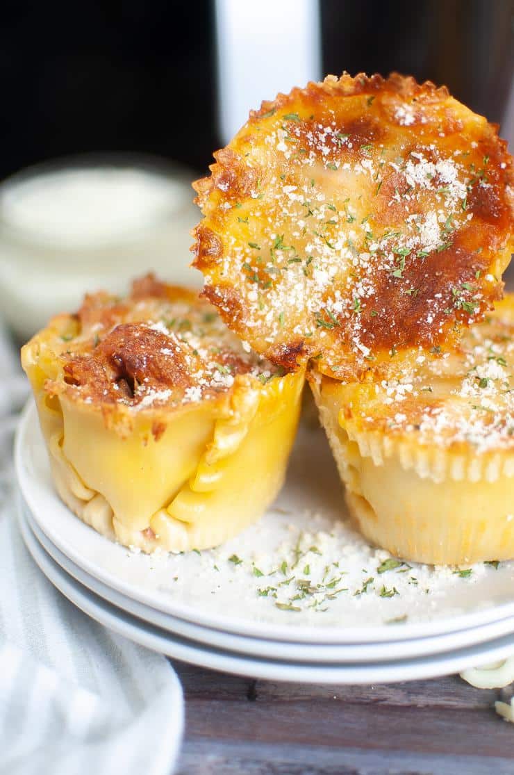 Air Fryer Lasagna Cups - Easy Pasta Meal Recipe - Dinner - Lunch - Party Food