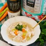 Instant Pot Rotisserie Chicken And Rice Soup - Easy Meal Recipe - Dinner - Lunch
