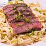 Steak Pasta Alfredo - Easy Meal Recipe - Dinner - Lunch - Party Food